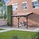 image 1 of Polycarbonate Roof Car Port 3 Post - Wood - L350 x W506 cm - Rustic Brown Brown