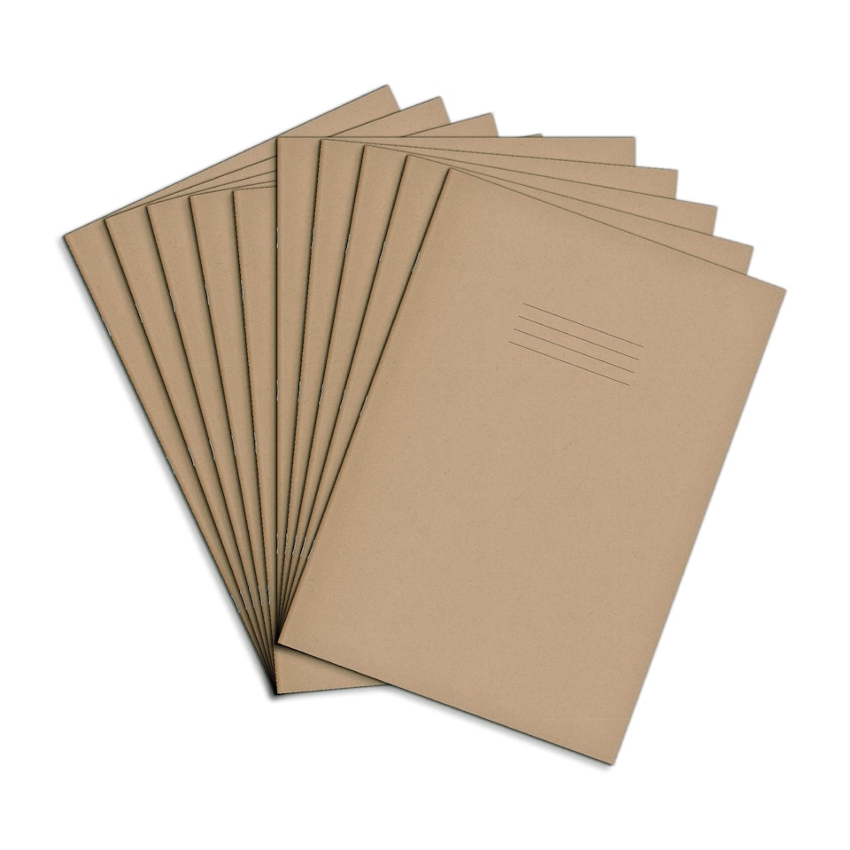 image 1 of Rhino 80 Page 8mm Lined with Margin Exercise Book Buff A4 50 Pack