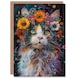 image 1 of Ragdoll Cat Lover Colourful Flower Crown Woman Her Birthday Card