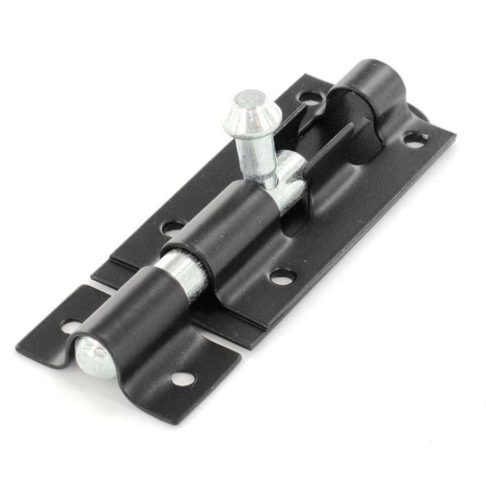 Securit Tower Bolt - Black/Silver - 10cm