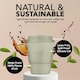 image 3 of Ecoffee Cup 8oz 240ml Reusable Eco-Friendly 100% Plant Based Coffee Cup with Silicone Lid & Sleeve - Melamine Free Travel Mug N/A | Molto Grigio