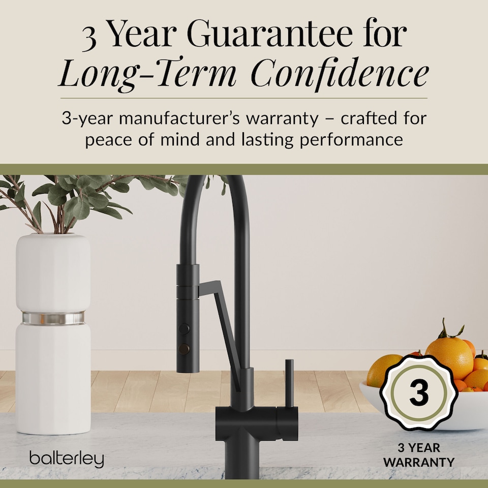 image 1 of Rana Kitchen Mono Mixer Tap - Spout Single Lever Matt Black | Black | Matt Black | 1