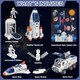 image 6 of Creative Space Adventure Toys for Kids Space Shuttle Rocket Set with Astronauts Rover Satellite and Solar System Mat