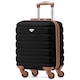 image 1 of 45x36x20cm EasyJet Free Underseat Carry-On Cabin Bag - Lightweight 4 Wheels ABS Hard Shell Suitcase Black | Black/Tan | Cabin Bag
