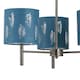 image 2 of Brea - Antique Brass 3 Light Fitting with Teal Fern Shades Bronze | Green