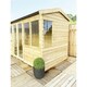 image 4 of 8 x 9 REVERSE Pressure Treated Tongue And Groove Apex Summerhouse + LONG WINDOWS + Safety Toughened Glass (8' x 9' / 8ft x 9ft) (8x9)