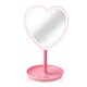 image 1 of Glam & Style Rose Pink Heart Mirror