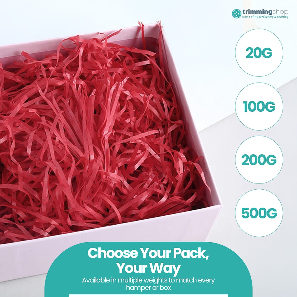 image 1 of Shredded Tissue Paper, Decorative Gift Packaging Hamper Filler - 200G