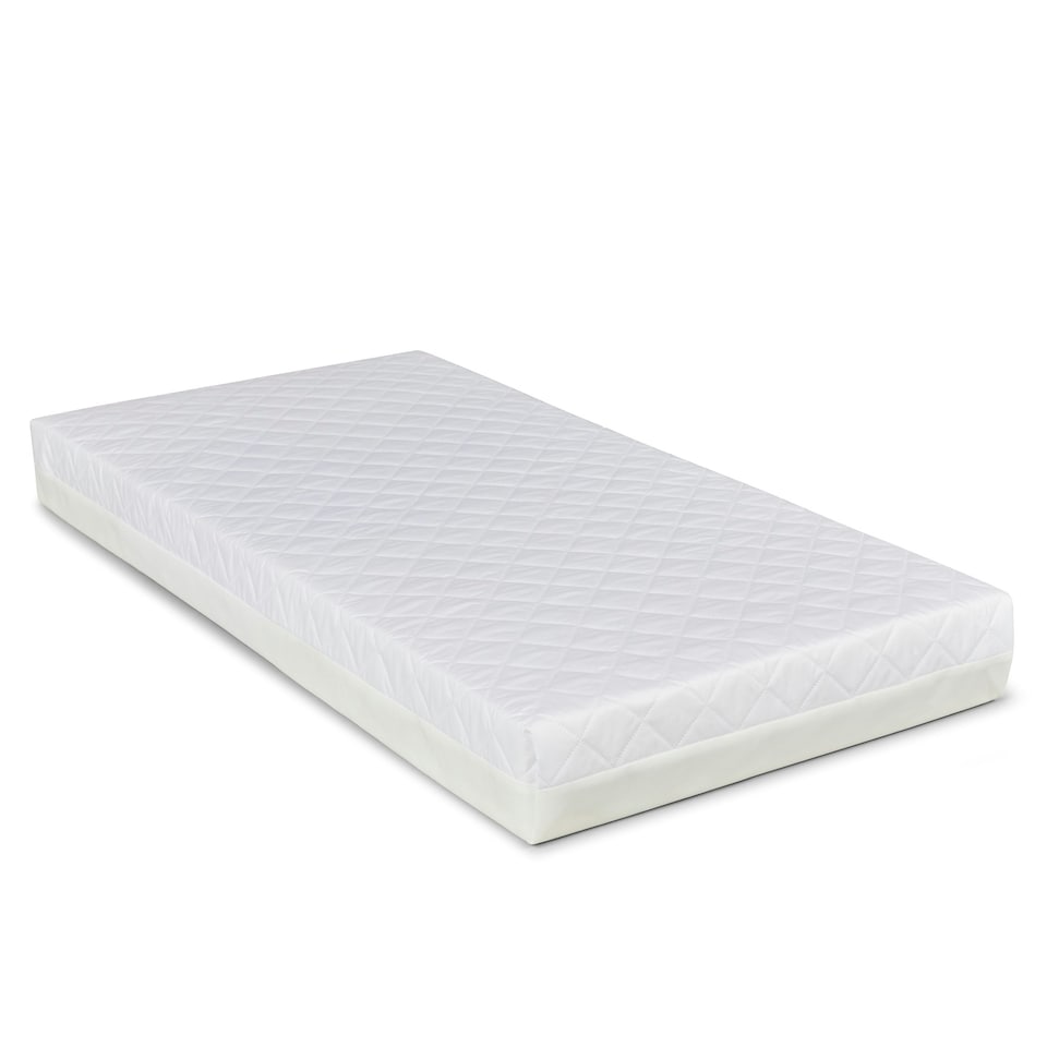 image 1 of Premium Sprung Cot Mattress - Spring Core for Lasting Support, Hypoallergenic , Waterproof PVC Sleeve, Breathable & Comfortable for Baby (100x50cm)