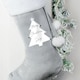 image 3 of Personalised Christmas Tree Luxury Silver Grey Stocking