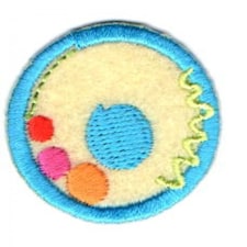 Assorted Colours: Letter O Alphabet Patch Motif for Dressmaking - each