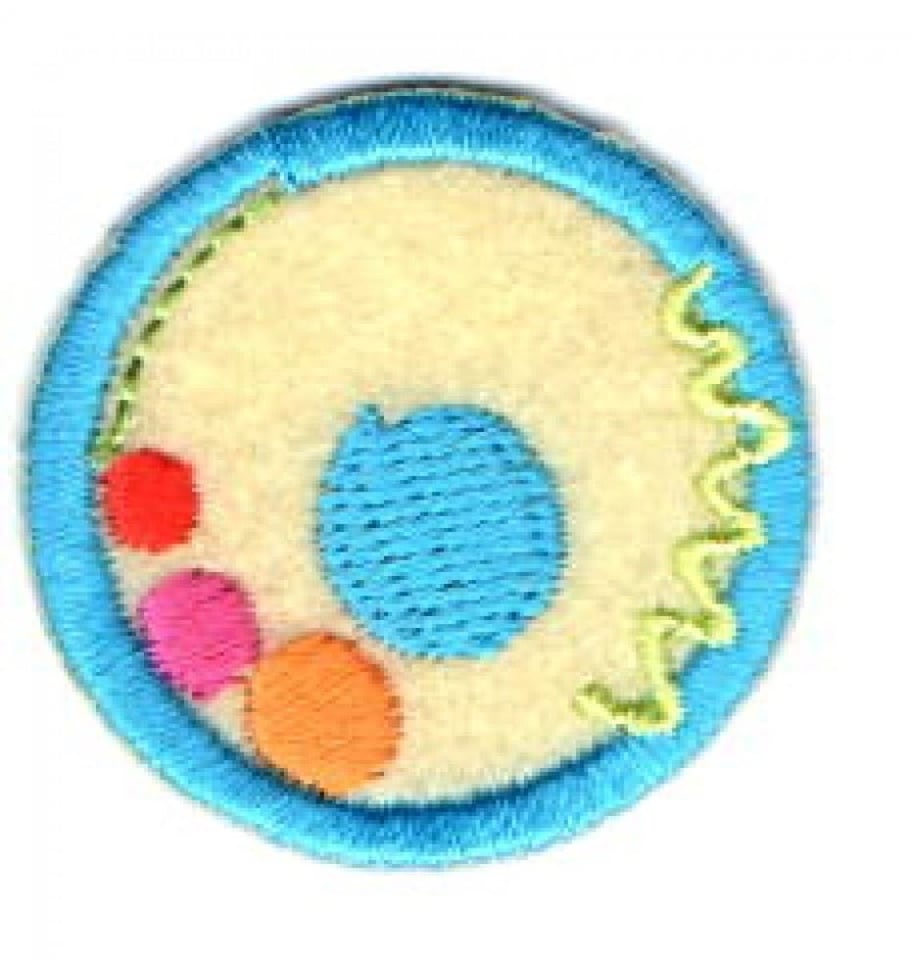 Assorted Colours: Letter O Alphabet Patch Motif for Dressmaking - each