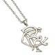 image 1 of Rangers FC Stainless Steel Scroll Crest Necklace & Pendant - Silver - One Size