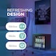 image 7 of DMD 50L Glass Mini Fridge with LED Light, Lock & Key | Black