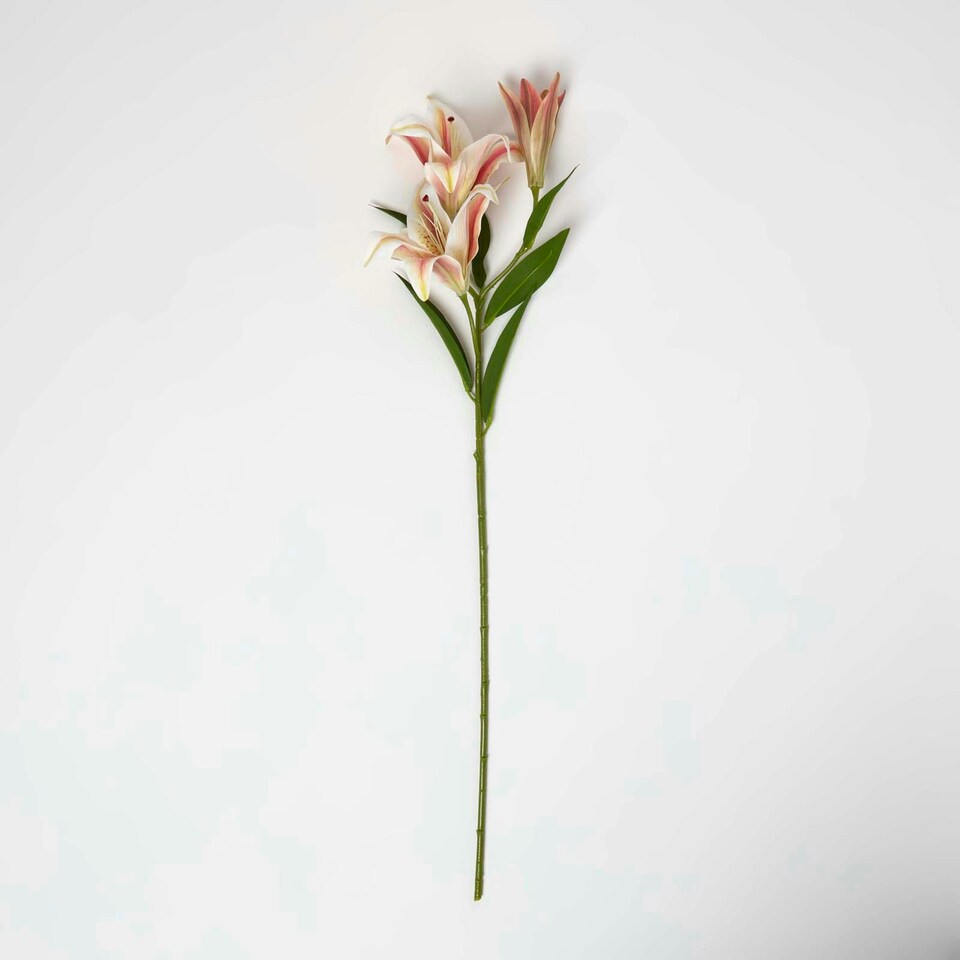 image 1 of Homescapes Artificial Stem of Lilium Auratum Flowers, 80 cm