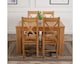 image 3 of Dakota 127 x 82cm Oak Small Dining Table and 4 Berkeley Chairs | Brown | Brown