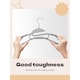 image 2 of Dyzi White Plastic Coat Hangers Pack of 30