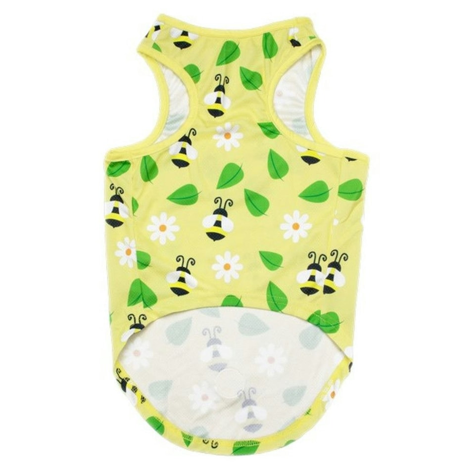 image 1 of AniMate Dog Cooling Vest Bee Print Yellow | S