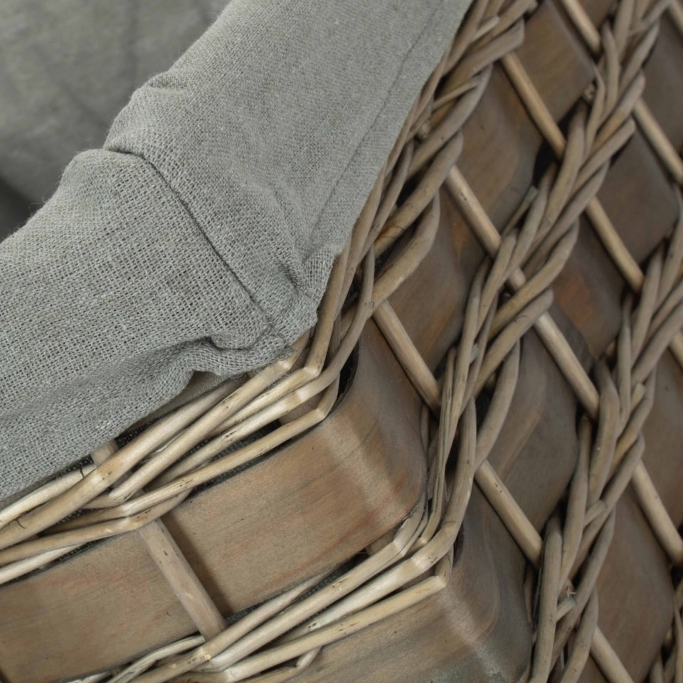 image 1 of Extra Large Grey Scandi Storage Basket With Grey Lining | Grey | Grey