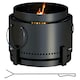 image 1 of Outsunny 37cm Smokeless Wood Burning Firepit Metal Fire Pit, Black