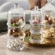 image 4 of 3 Tier Glass Cookie Jar Display Container with Dome Lid Sweets Biscuits