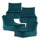 image 1 of Dolce Large Beanbag Lounger Velvet Teal 4-Pack