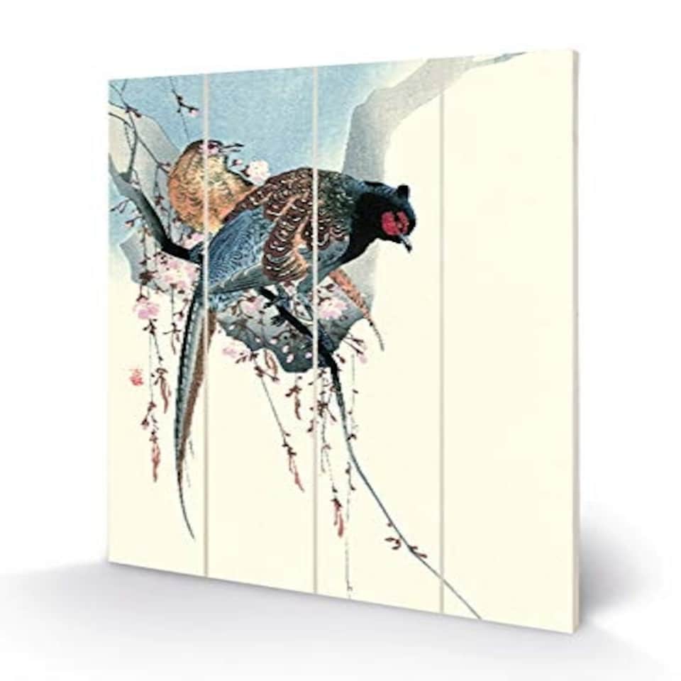 OHARA KOSON (PHEASANTS) - WOOD PANEL