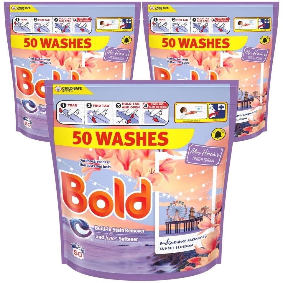 image 1 of Bold Laundry Pods Mrs Hinch's Midsummer Memories 50 Wash