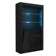 image 4 of Black Display Cabinet 100cm Gloss Doors Free LED Modern Tall Unit Black