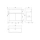 image 2 of Balterley Mavesyn Contemporary 2 Door 1 Drawer Floor Standing Vanity Unit with Thin Edge Basin, Satin White, 800mm