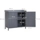 image 5 of Outsunny Garden Storage Cabinet Potting Bench 98W x 48D x 95.5Hcm Grey