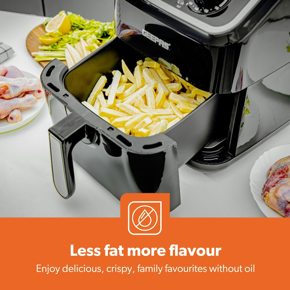 image 1 of GEEPAS Vortex 5L Manual Air Fryer, 1600W