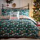 image 4 of Fusion Christmas Ornaments Duvet Cover Set Green