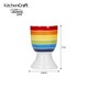 image 7 of KitchenCraft Egg Cup Set Multicolour Heart Striped 4 Piece