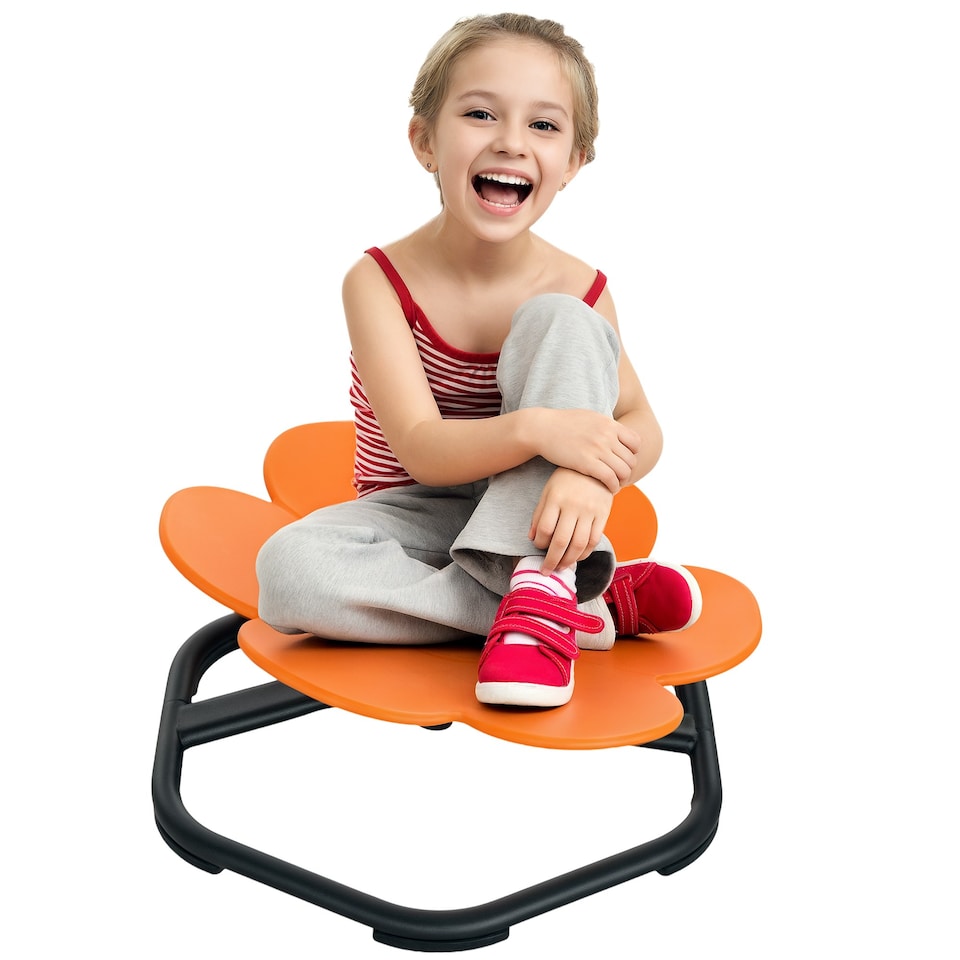 image 1 of AIYAPLAY Sensory Spinning Chair for Kids, for Balance, Coordination, Orange