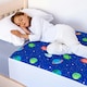 image 1 of Lynmark® Toddler Potty Training Bed Pad with Tucks - Non-Slip 90 x 85cm Blue | Astronaut | Single