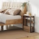image 9 of HOMCOM Narrow Side Table with Storage, Bedside End Table, Walnut Brown | Brown | Walnut brown