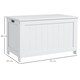 image 7 of HOMCOM Storage Chest with 2 Safety Hinges, Modern Storage Bench, White