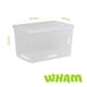 image 5 of Wham Clip 5x 62L Rectangular Plastic Storage Boxes with Clip Lock Lids. Ideal for Home, Office, Toys & More - Clear/Clear | Clear | 5