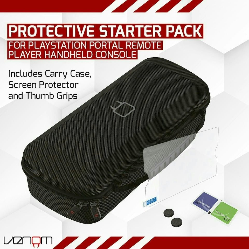 image 1 of Venom PlayStation Portal Carry Case & Screen Protector Pack Black