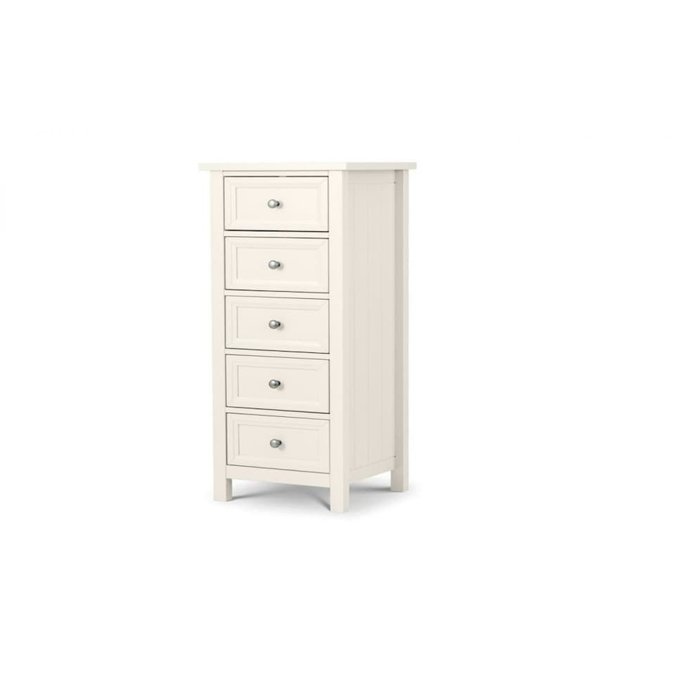 image 1 of Premier Surf White 5 Drawer Tall Chest