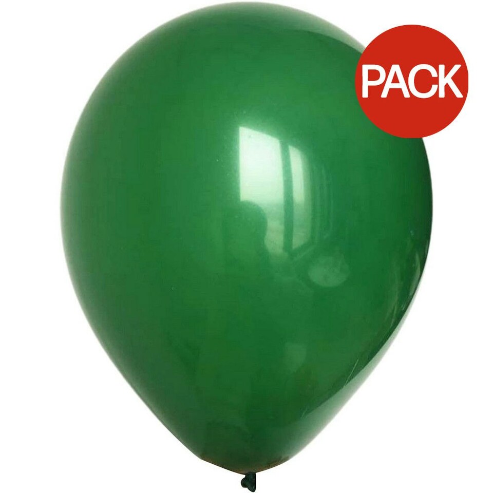 Globos Latex Plain Balloon (Pack of 100) - Teal Green - One Size