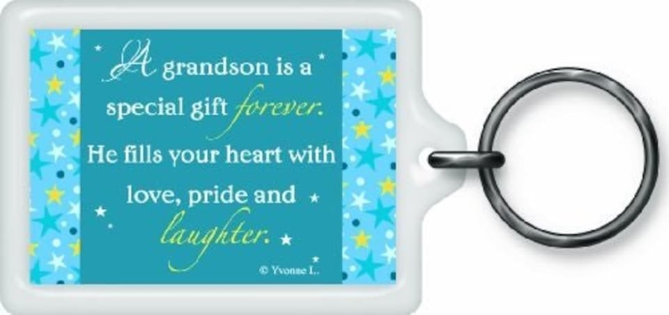 image 1 of World's Best Grandson Sentimental Keyring - Birthday Christmas Gift