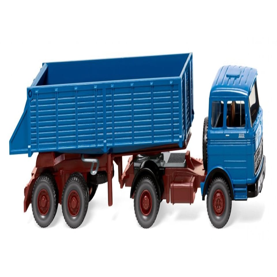 Wiking MB Rear Tipper Semi-Truck Blue 1968-71