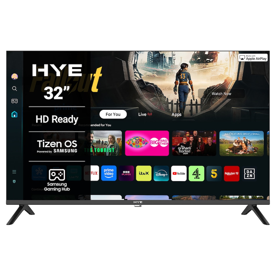 image 1 of HYE 32" Inch HD Ready 720p HDR Frameless Tizen OS Smart TV - 32HDS1008
