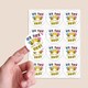 image 2 of What Will it Bee Gender Reveal Round Stickers 60mm - Sheet of 12