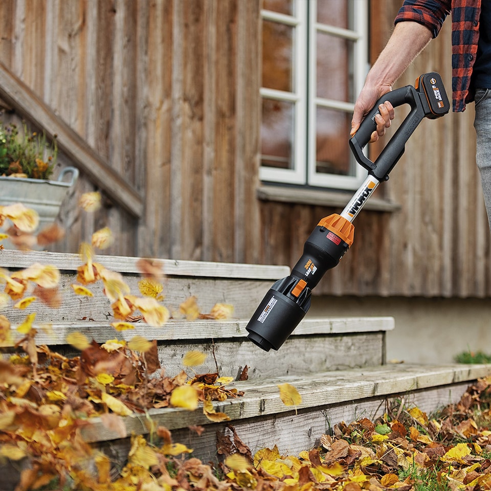 image 1 of WORX Nitro 20V Cordless Leaf Blower, 1pc 4.0AH Battery, Charger Included, 2-Speed Control, Brushless Motor 2.0 WG543E