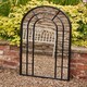 image 1 of Canet Black Tall Rounded Arch Mirror Black