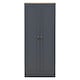 image 6 of Portland 2 Door Wardrobe - L53.5 x W80 x H187.5 cm - White/Oak Effect | White