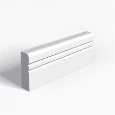 Pack of 5 (Total 5 Units) - MDF Pencil Round and 2 V Grooves Architrave & Rebate - 15mm (T) x 58mm (H) x 3050mm (L)